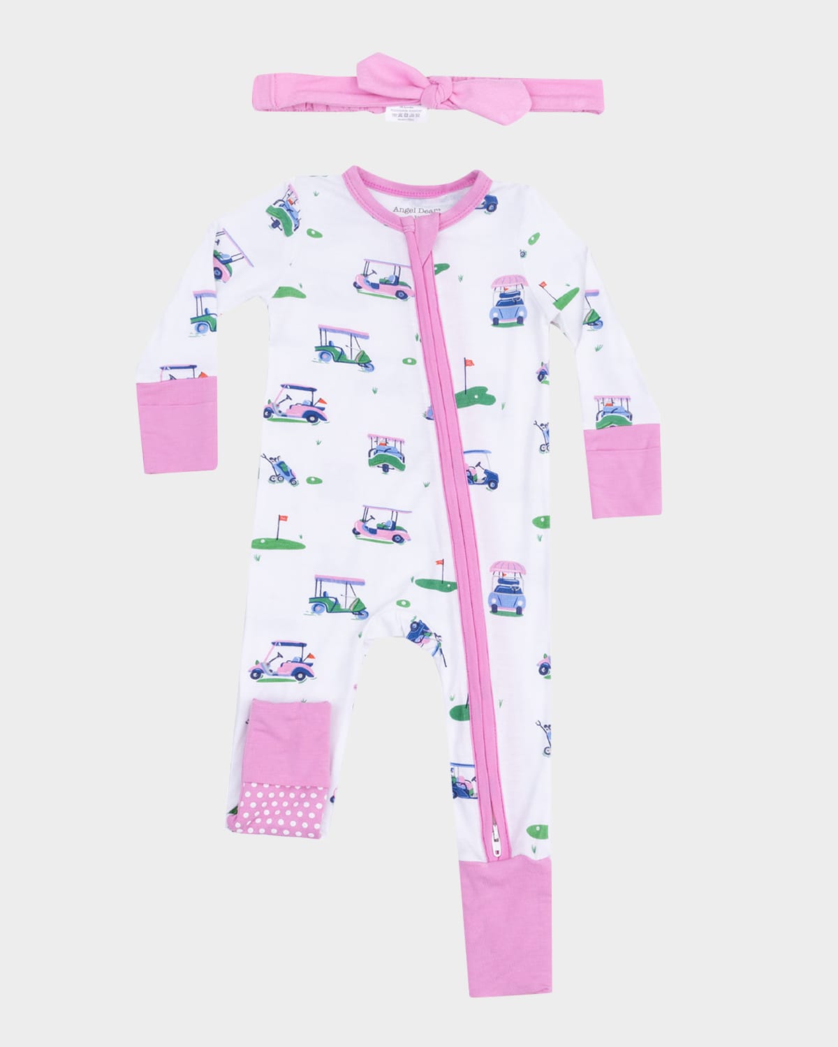 Angel Dear Girl's Vintage Golf Carts Printed Coverall In Multi