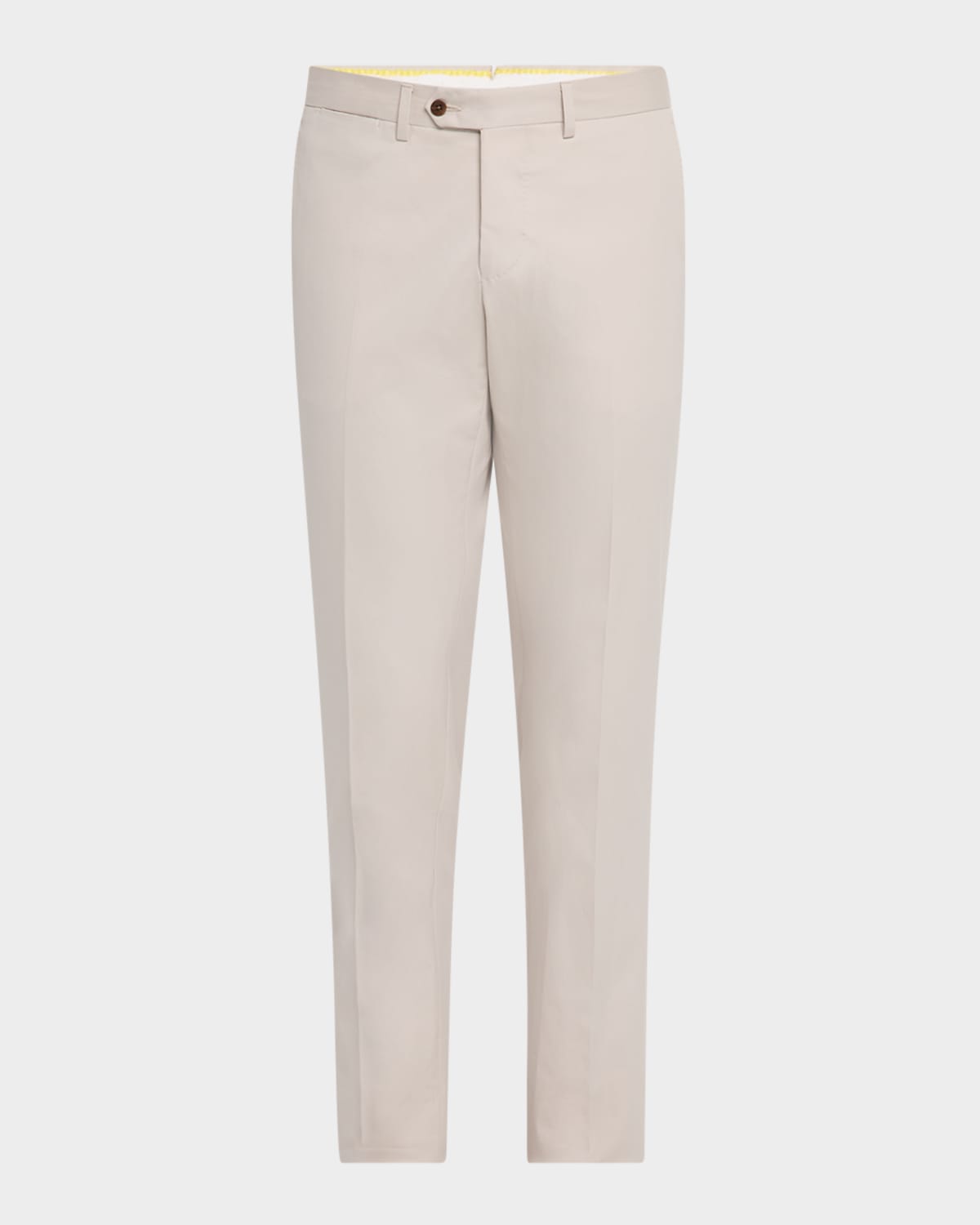 Men's Flat-Front Twill Trousers