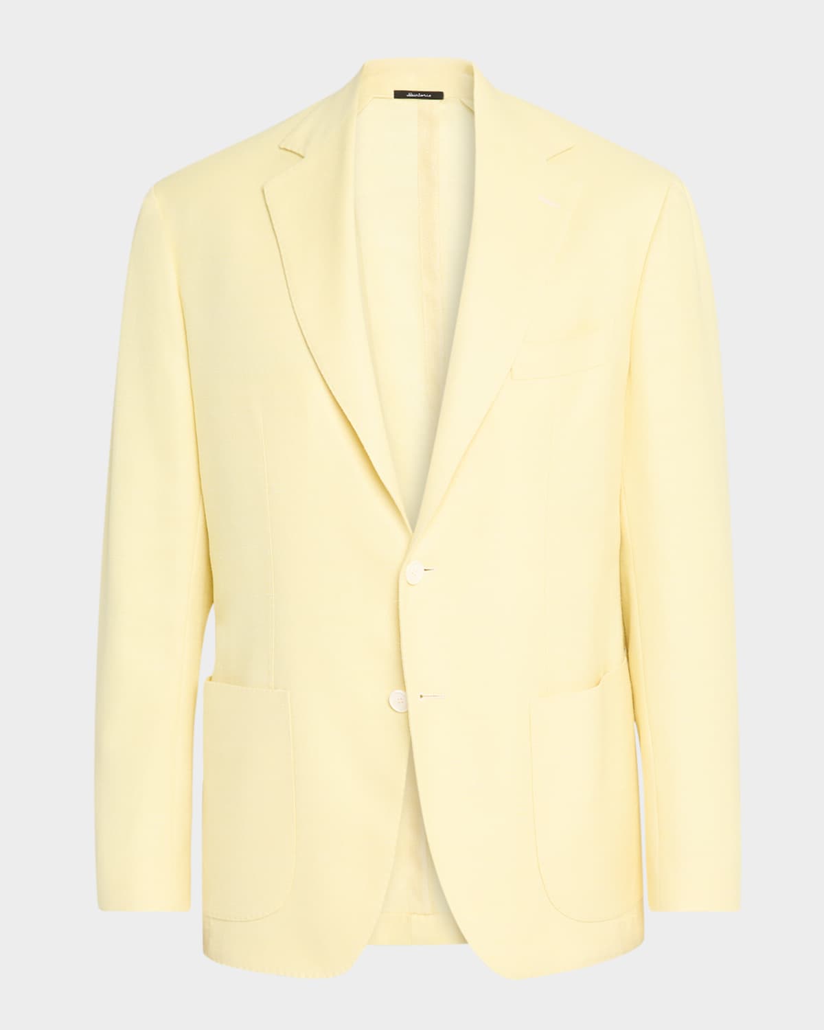 Men's Wool, Silk and Linen Single-Breasted Sport Coat
