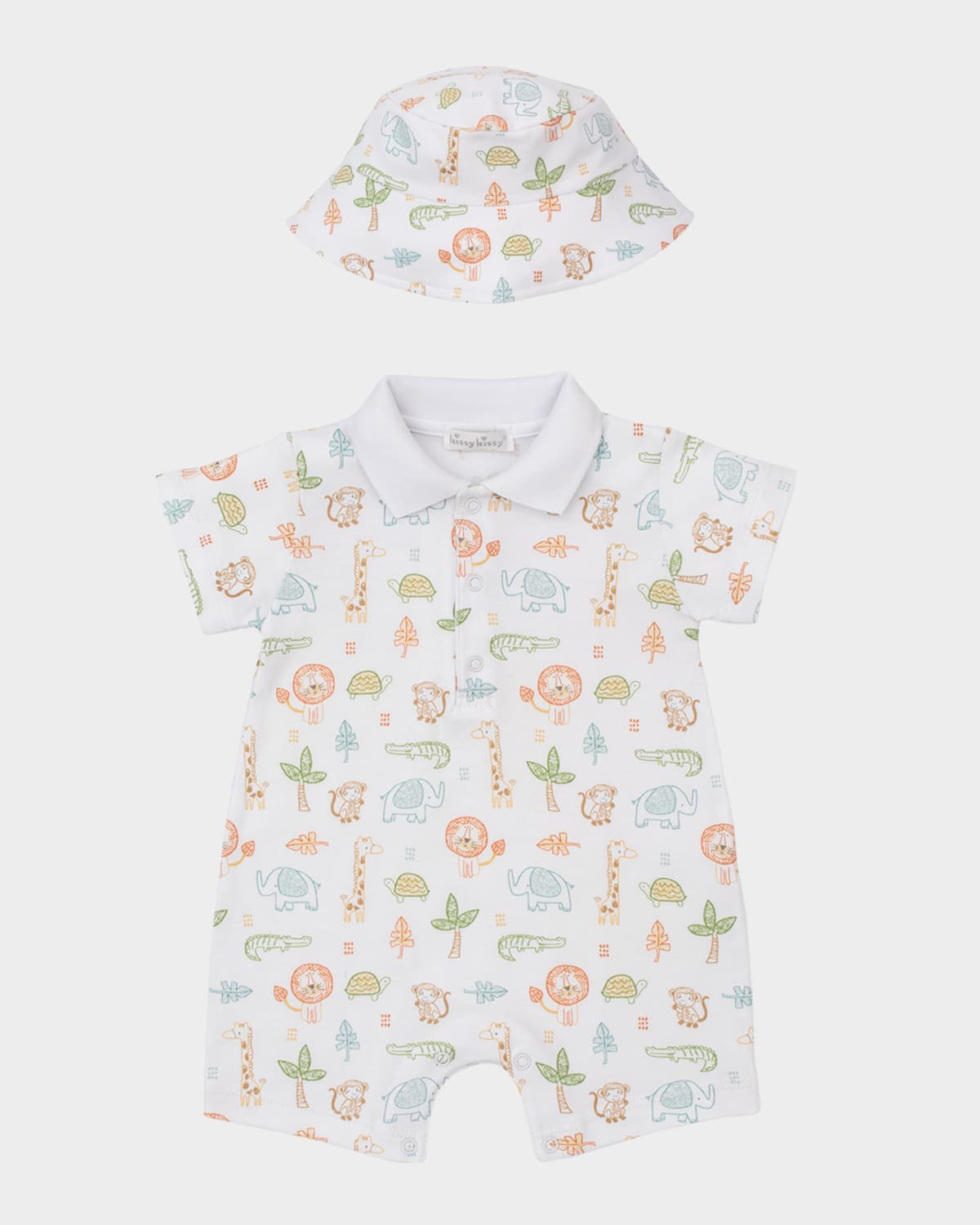 KISSY KISSY BOY'S JUNGLE ADVENTURE PLAYSUIT & HAT SET 