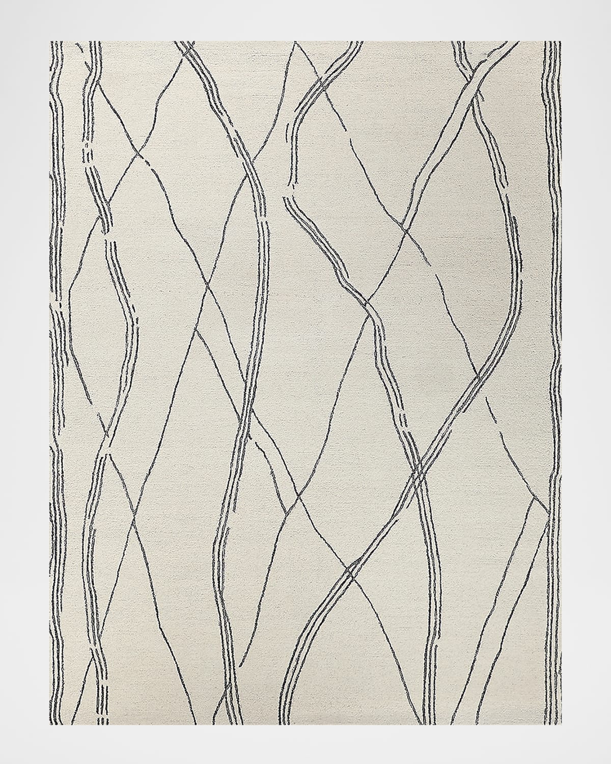 Exquisite Rugs Tangiers Hand-tufted Ivory/black Rug, 9' X 12' In Ivory/black