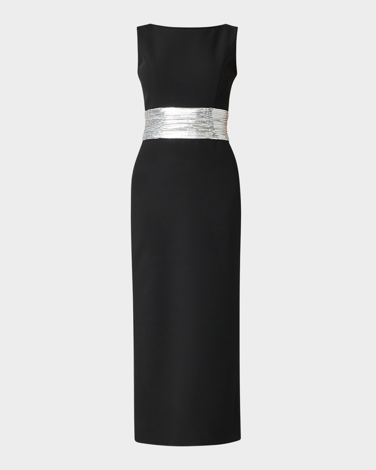 Sia Sleeveless Sequin Bow Midi Dress