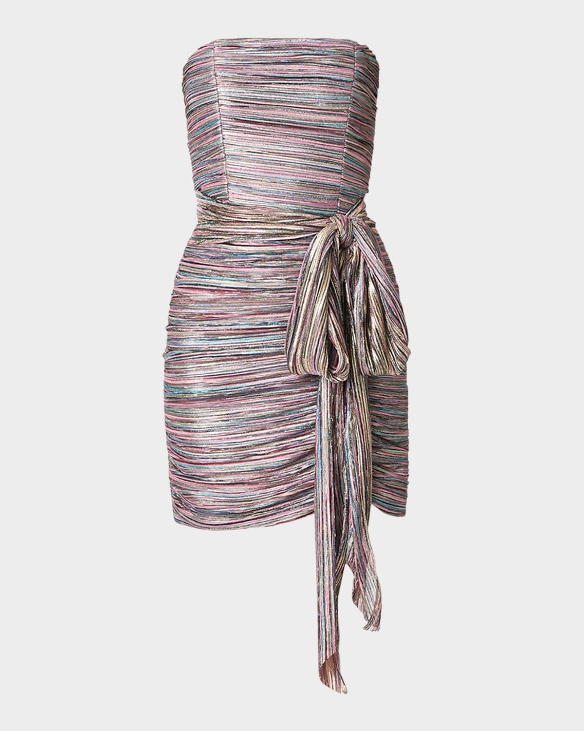 Sana Strapless Metallic Mini Dress