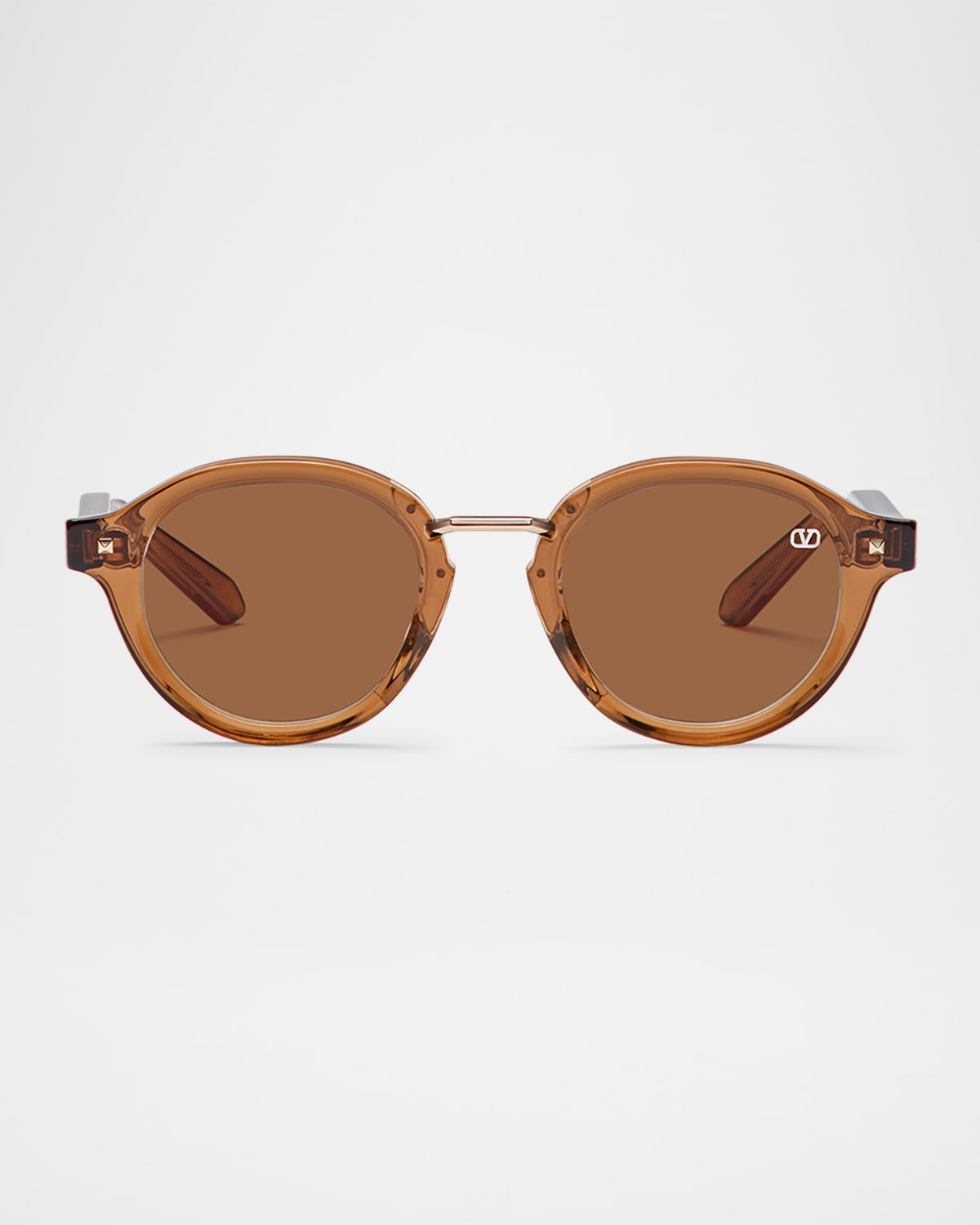 V-Essential IV Acetate & Titanium Round Sunglasses