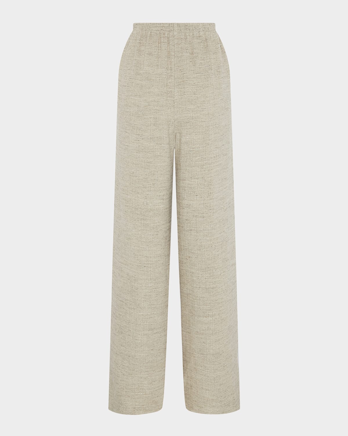 Eskandar Linen Flared Trousers In Natural