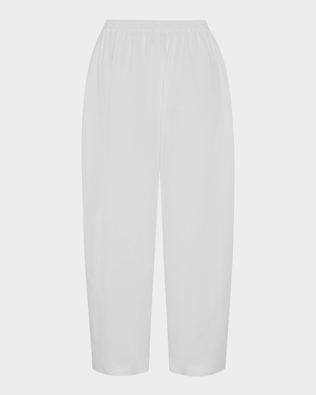 Eskandar Linen Japanese Trousers In White