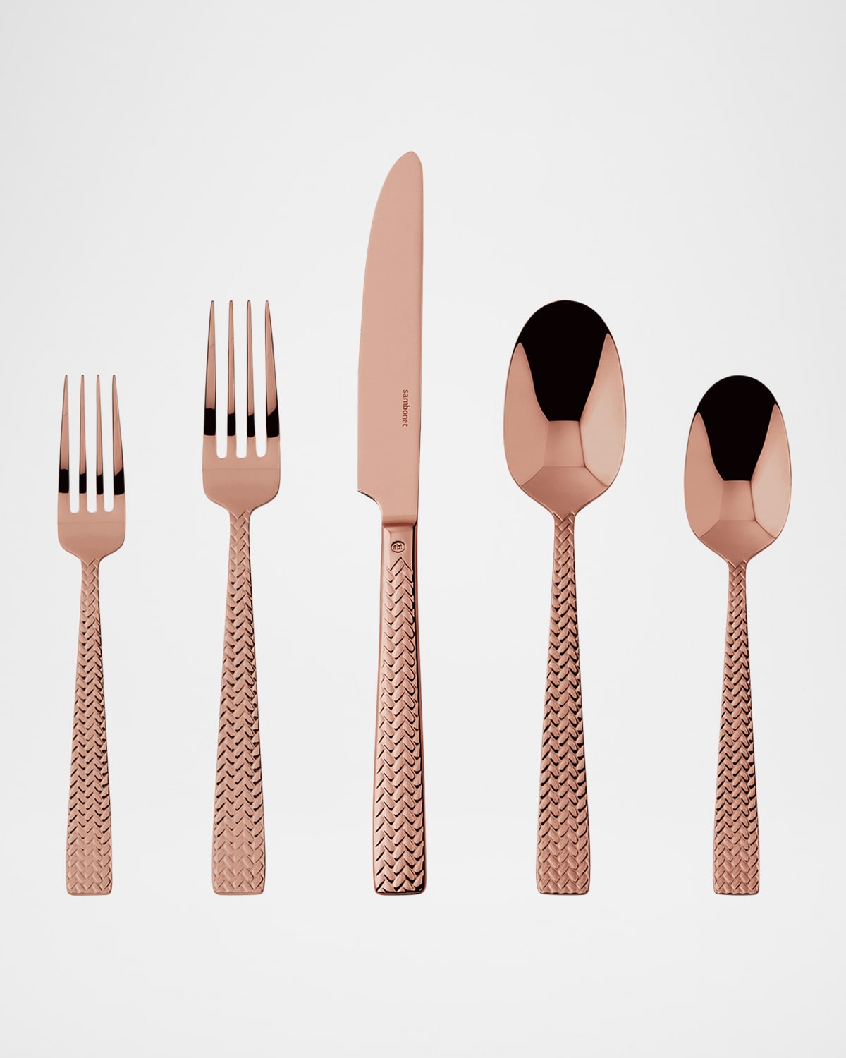 Sambonet Cortina Copper 5-piece Flatware Place Setting In Copper