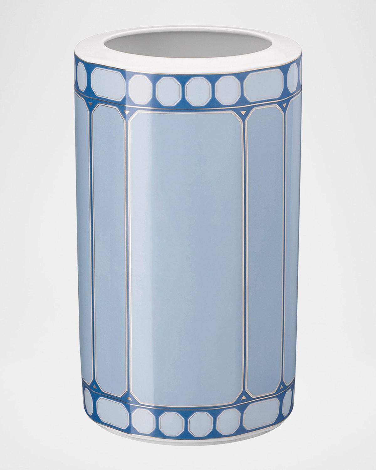 Swarovski X Rosenthal Signum Azure Vase (27cm X 13cm) In Blue