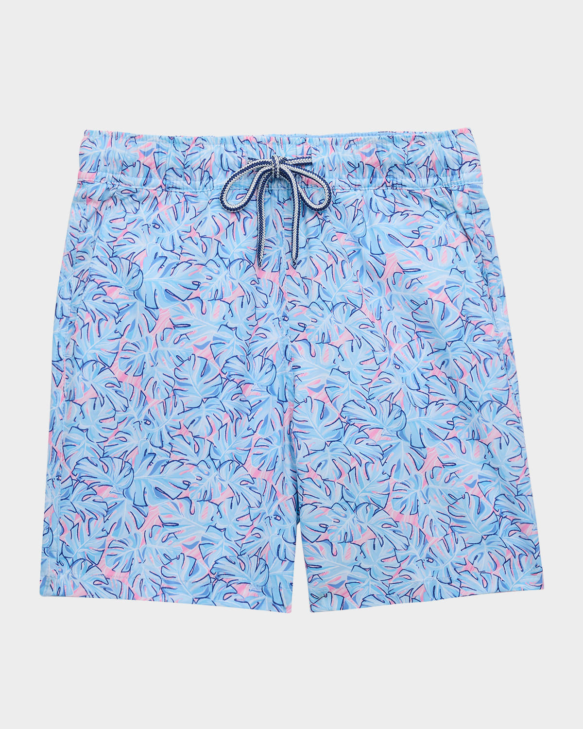 Peter Millar Boy's Summer Shade Swim Trunks In Seaport Blue