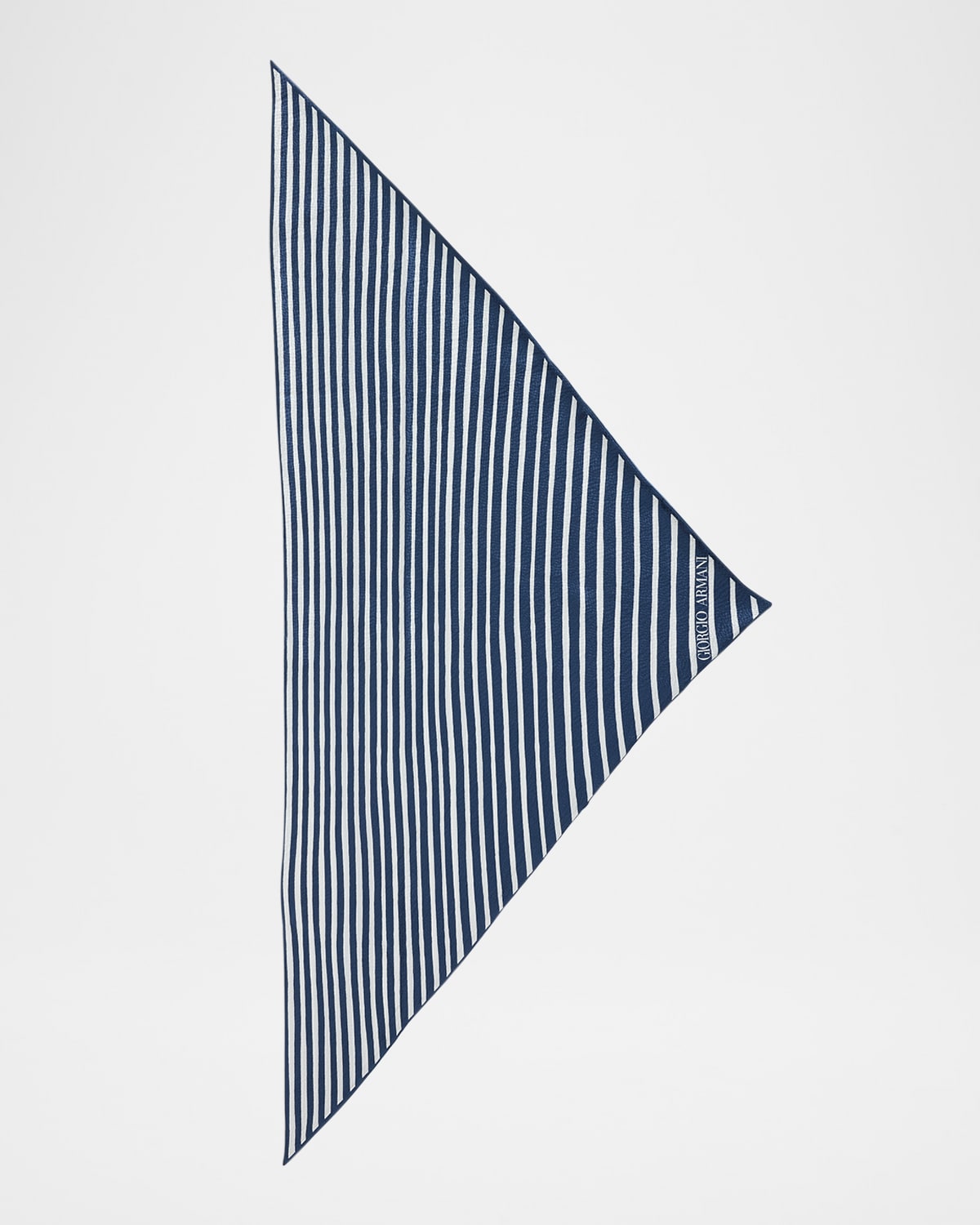 Giorgio Armani Men's Silk Stripe Neck Scarf In Night Sky