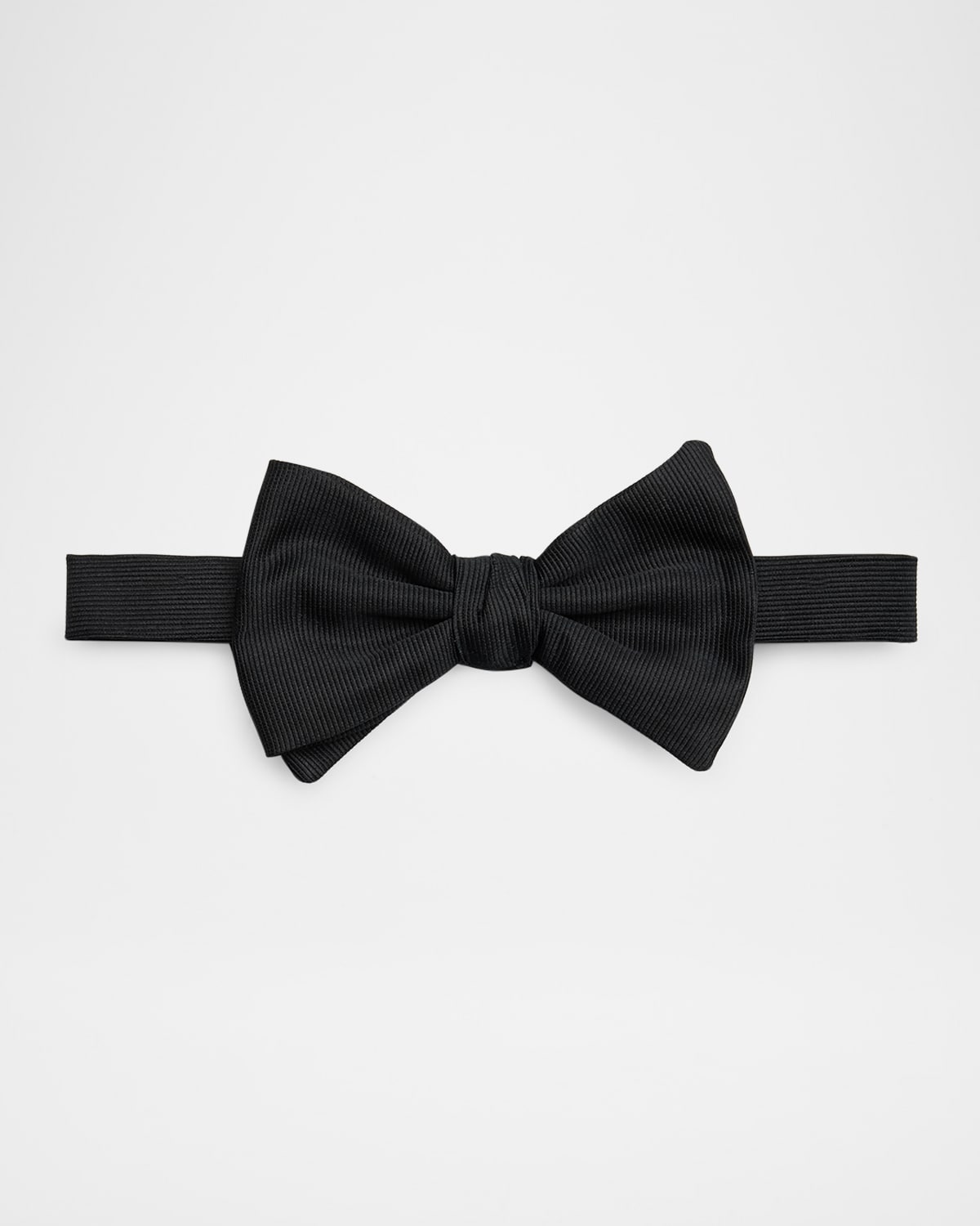 Giorgio Armani Ribbed Bow Tie In Black