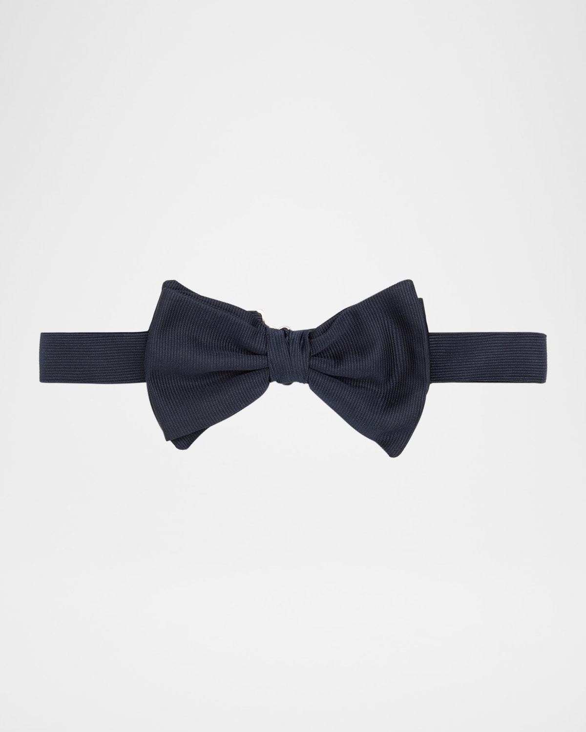 Giorgio Armani Textured Silk Bow Tie With Adjustable Strap In Blue