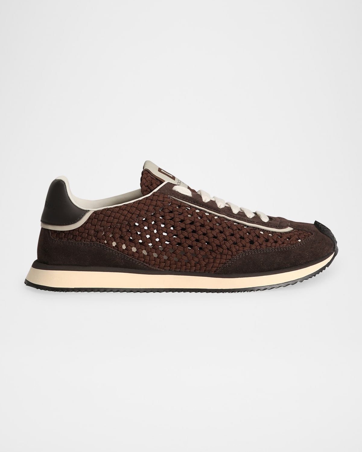 Dolce & Gabbana Mixed-material Dg Cushion Sneakers In Moro/ebano