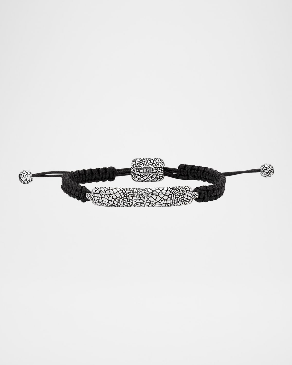 Men's Snakeskin Sterling Silver ID Single-Strand Bracelet, 8"L