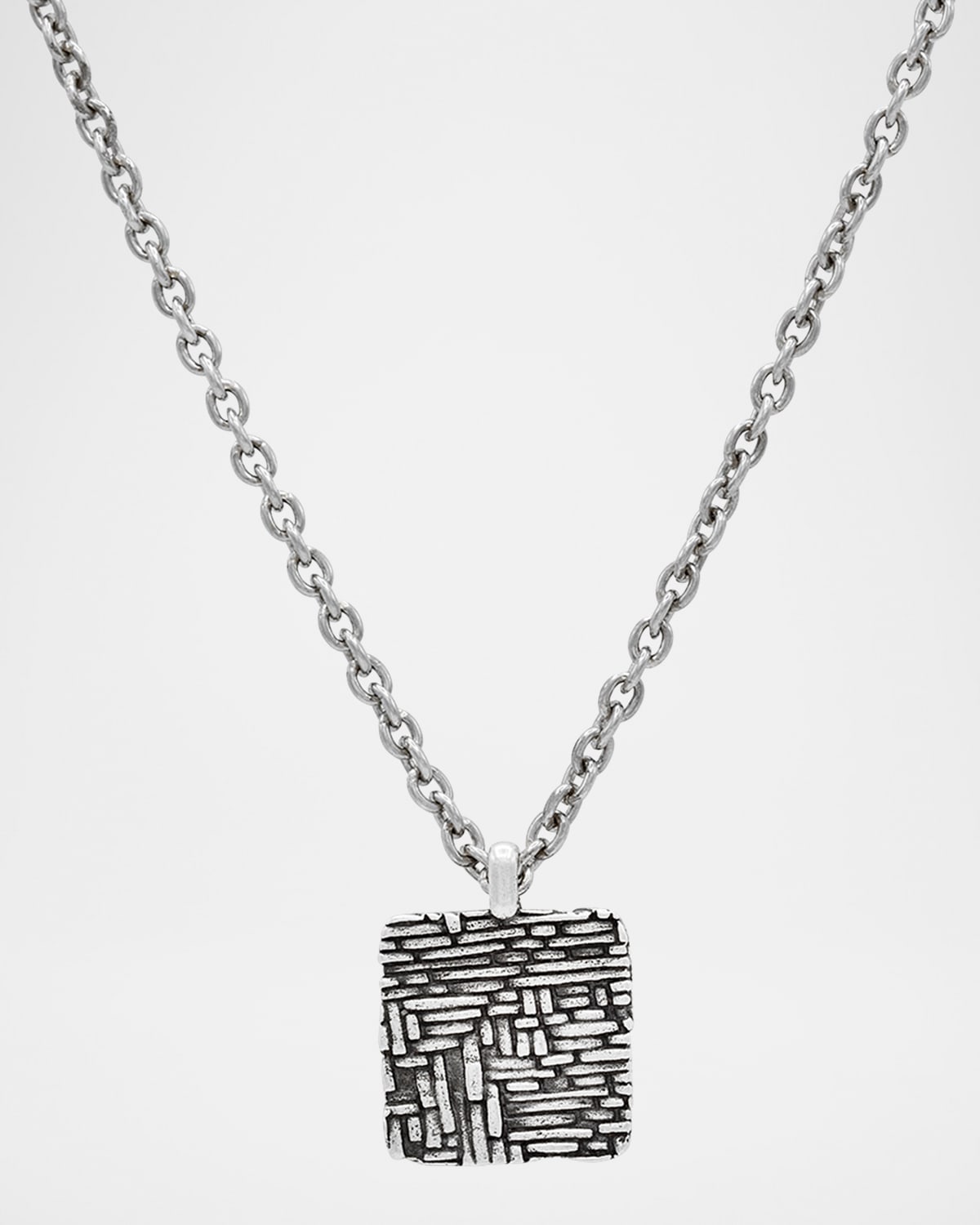 Men's Artisan Sterling Silver Pendant Necklace, 24"L