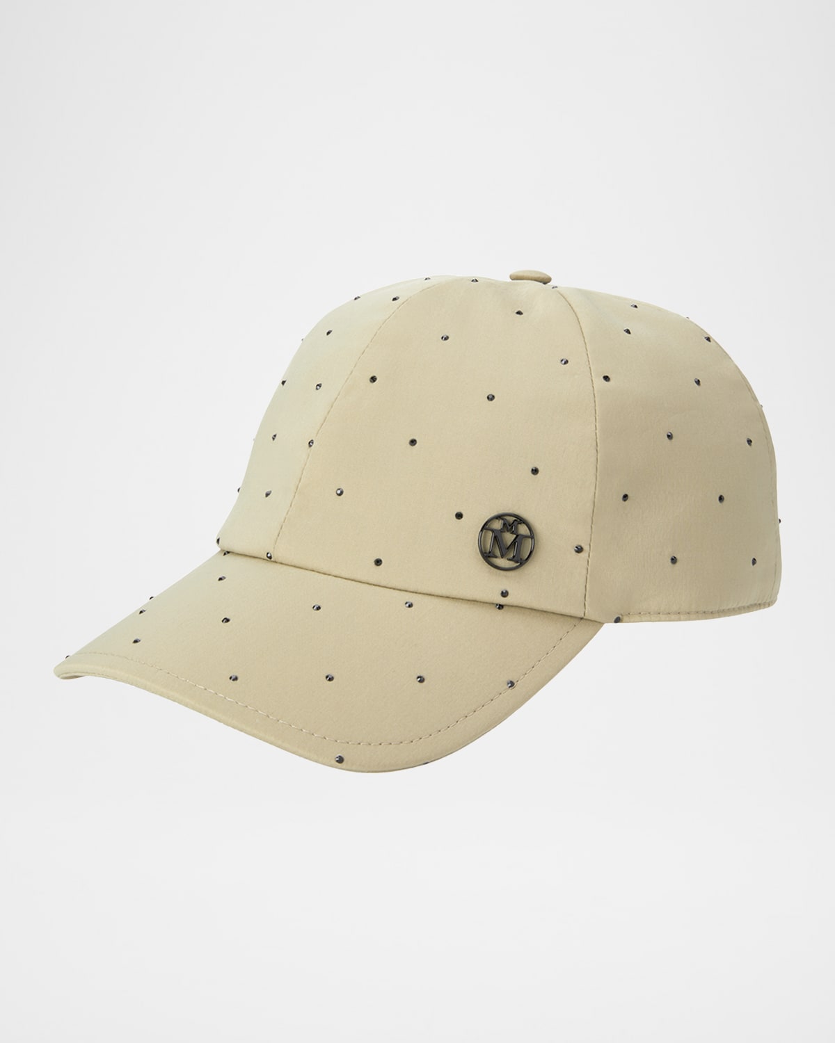 MAISON MICHEL TIGER STRASS COTTON BASEBALL CAP 