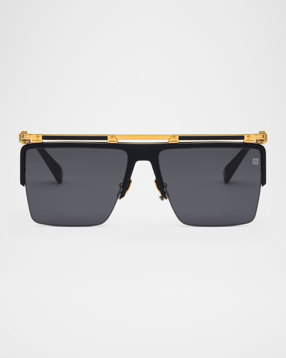 BALMAIN TRIOMPHE RECTANGLE SUNGLASSES 
