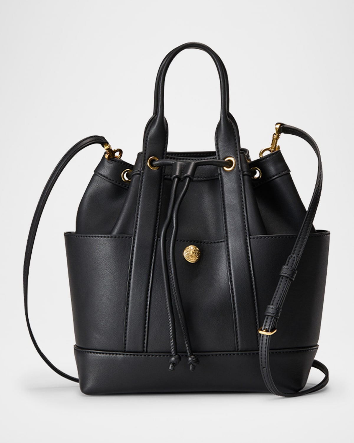 VERONICA BEARD GOODY DRAWSTRING LEATHER CROSSBODY BAG 