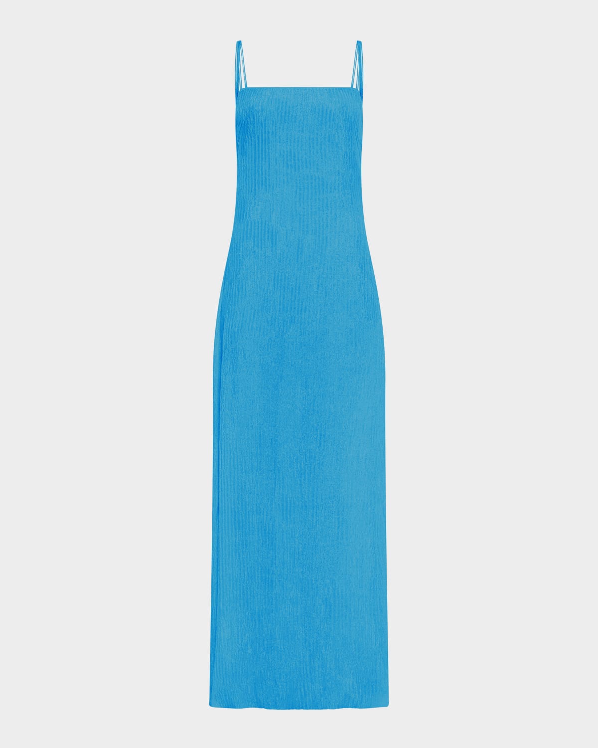 Gabriela Hearst Avebury Double Plissé Midi Slip Dress In Sky