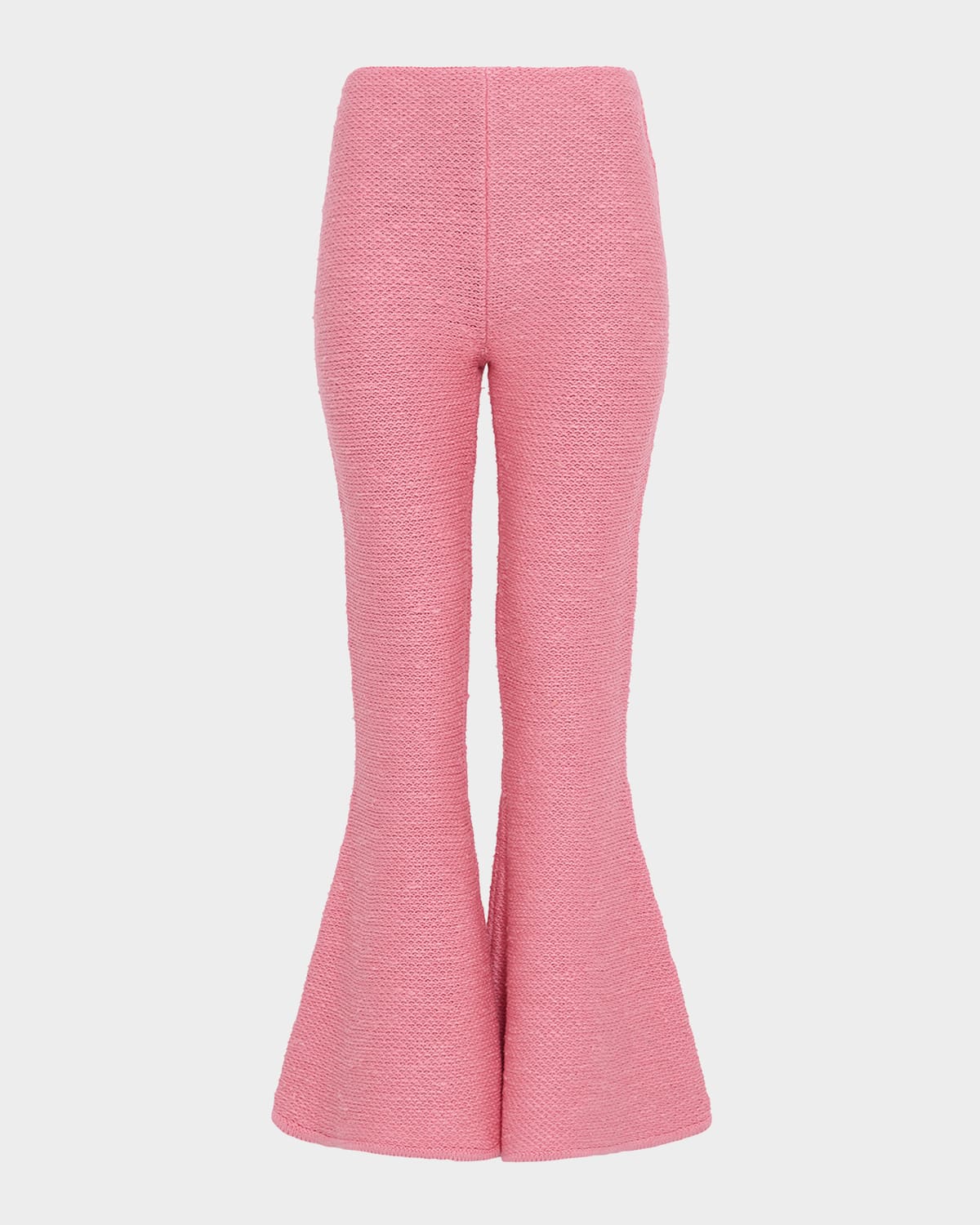 Shop Gabriela Hearst Karpo Cashmere-silk Knit Flare Pants In Rosa