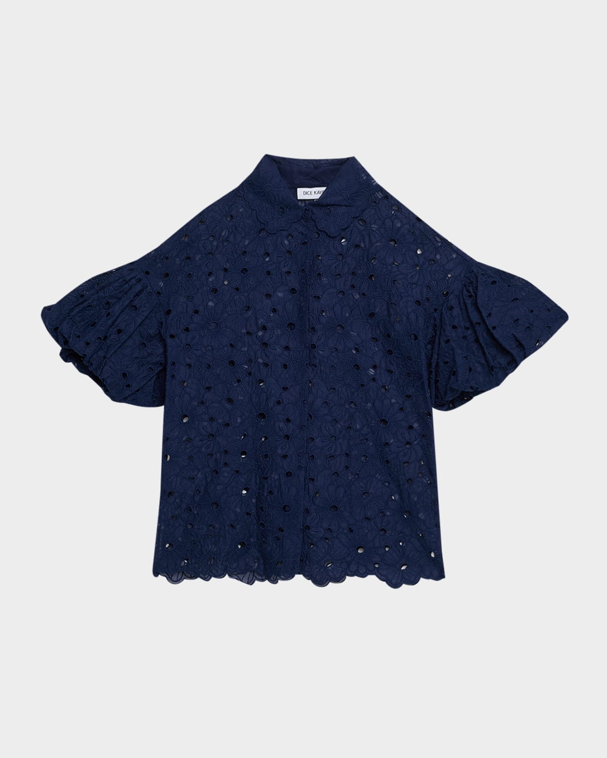 DICE KAYEK EYELET BUTTON-FRONT SHIRT 