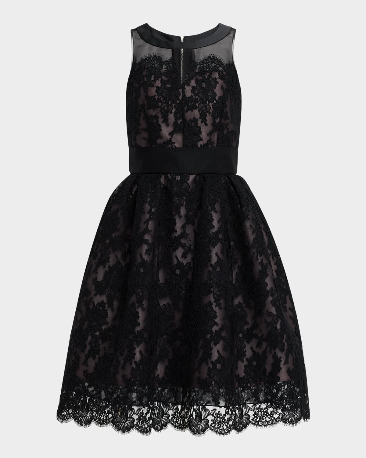 DICE KAYEK LACE SLEEVELESS FIT-&-FLARE DRESS 
