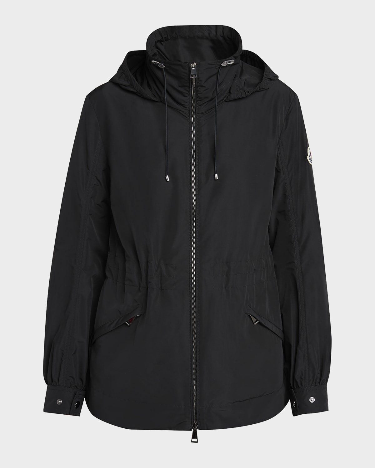 Moncler Enet Short Parka In Black