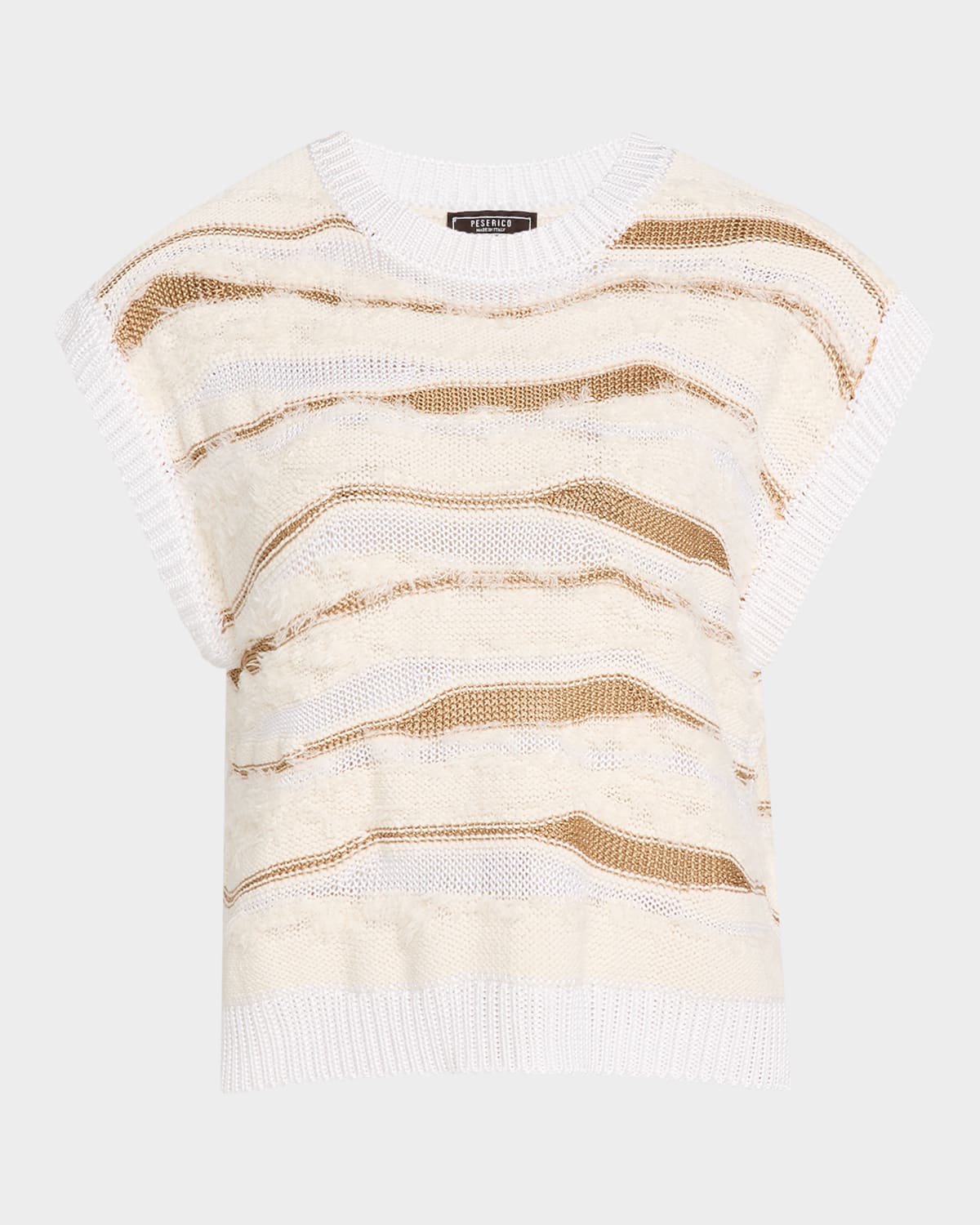 PESERICO FUZZY INTARSIA-KNIT SWEATER 