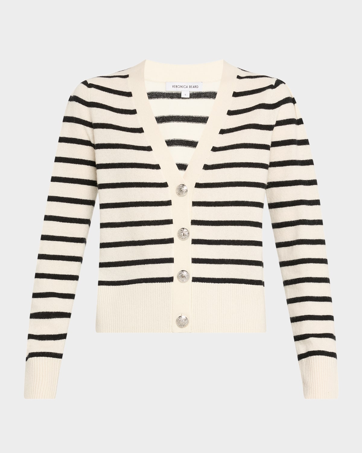 Solene Stripe Cashmere Cardigan