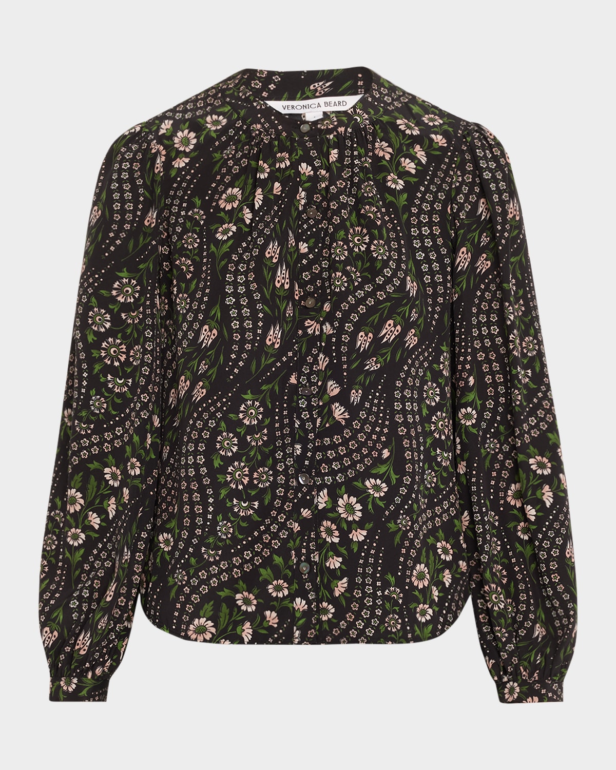 Veronica Beard Ashlynn Top In Black Multi