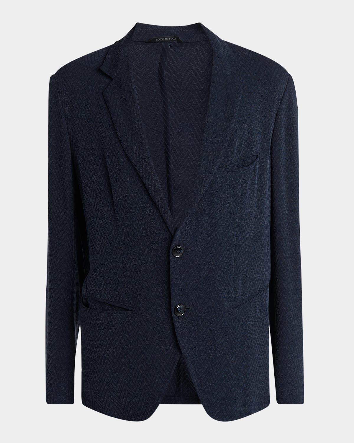 Men's One Shot Macro-Chevron Sport Coat
