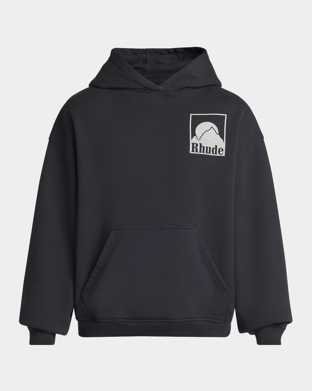 Rhude Men's Moonlight Badge Hoodie In Vtg Black