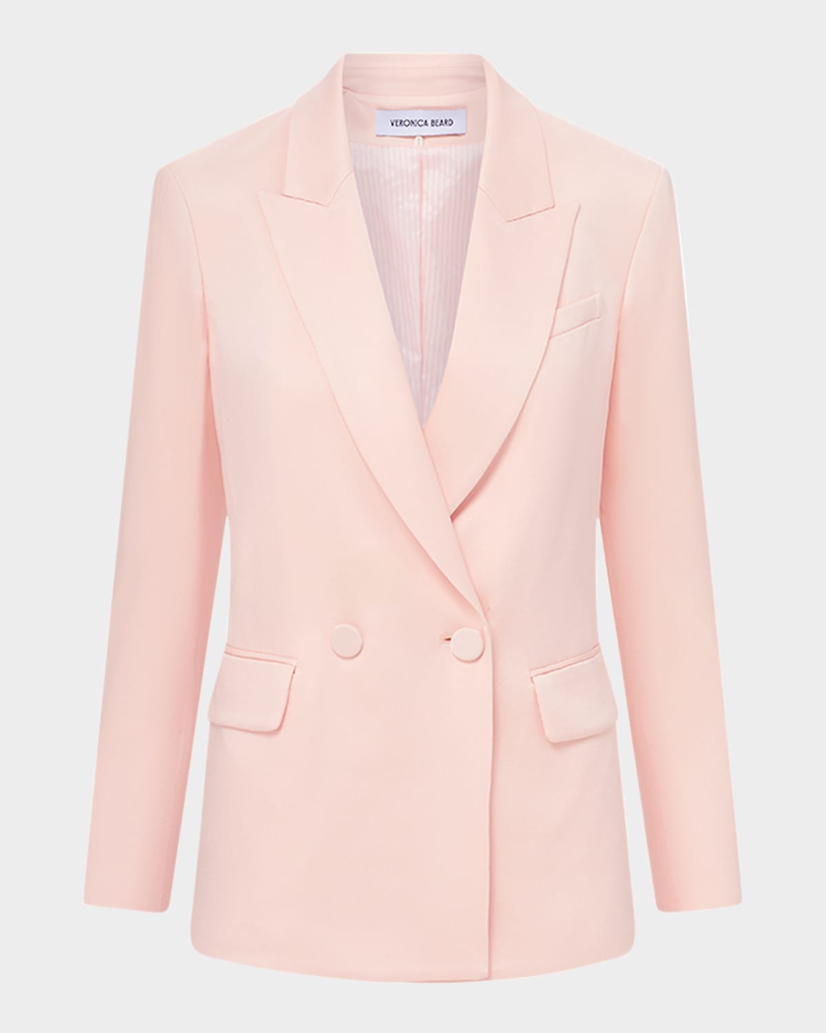 Veronica Beard Sevyn Satin Dickey Jacket In Pink Shell