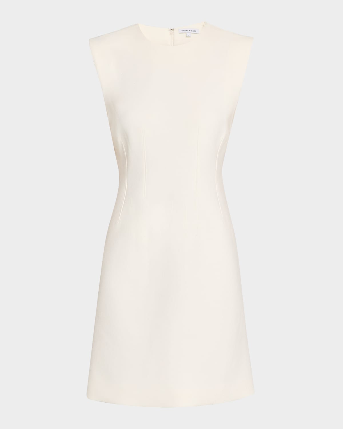 Shop Veronica Beard Anais Sleeveless A-line Mini Dress In Off White