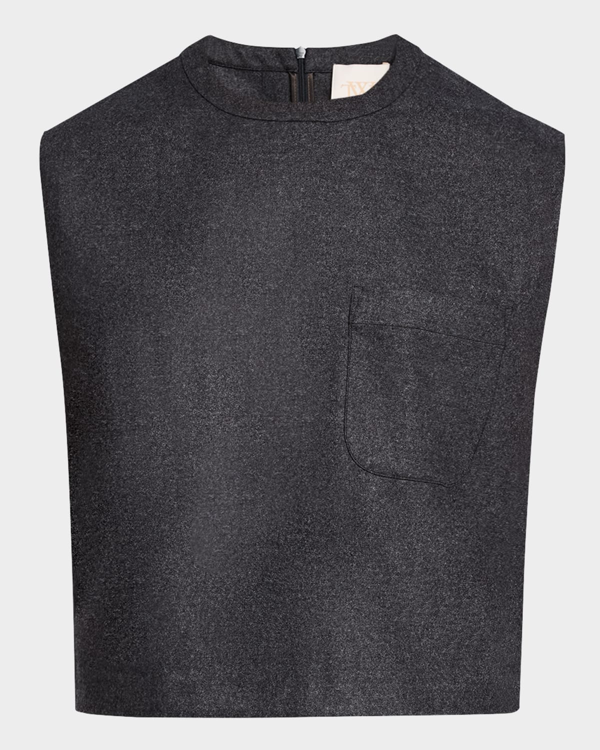 Twp Oversize Muscle Tee In Charcoal In Charcoal