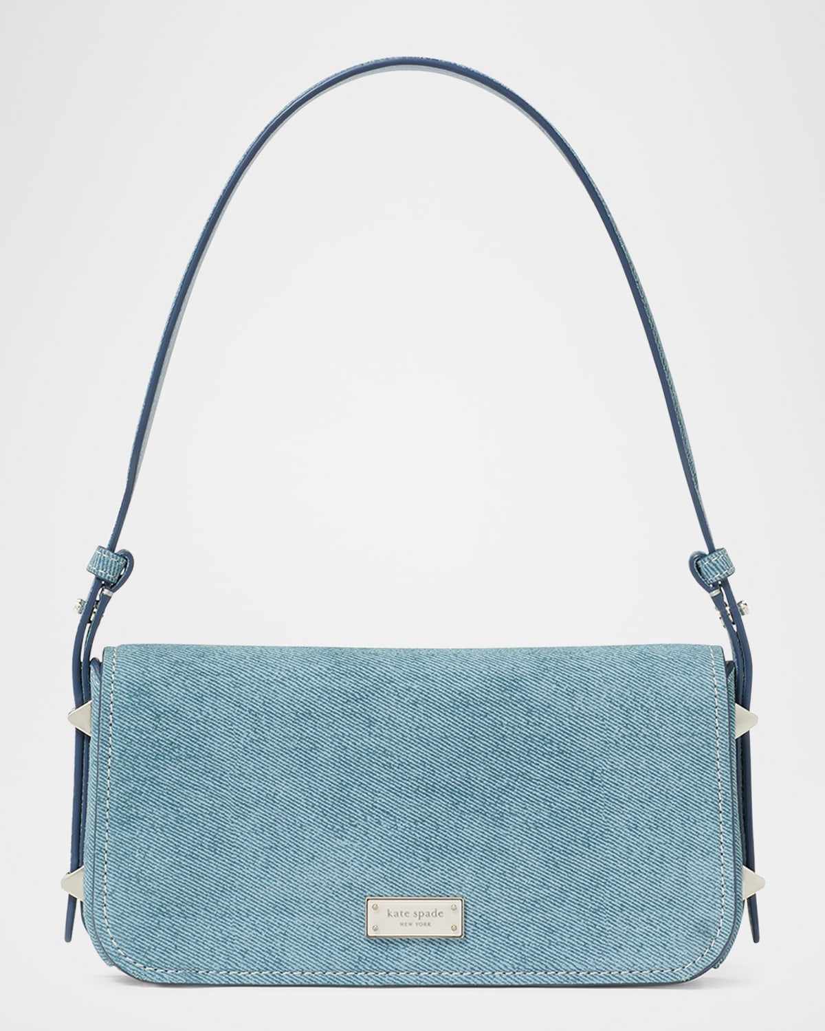 KATE SPADE LIV DENIM SUEDE SHOULDER BAG 