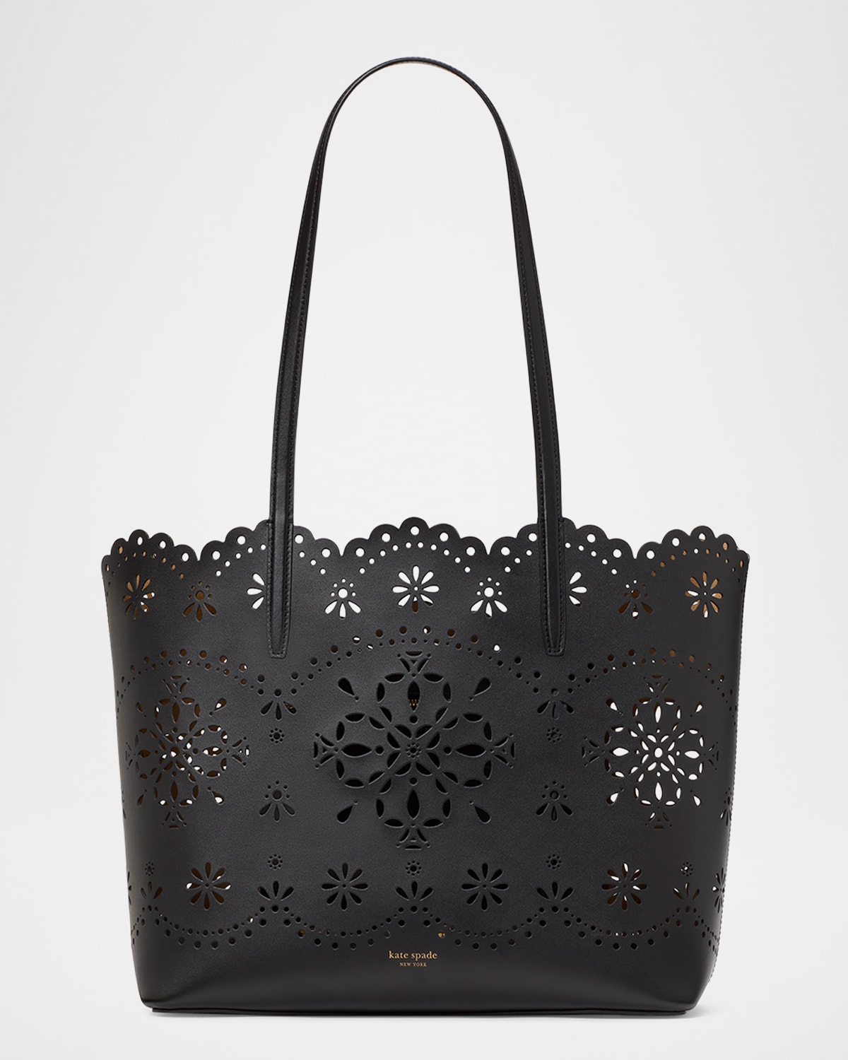 Kate Spade New York Do It All Spade Flower Perforated Fine Grain Leather Large Tote