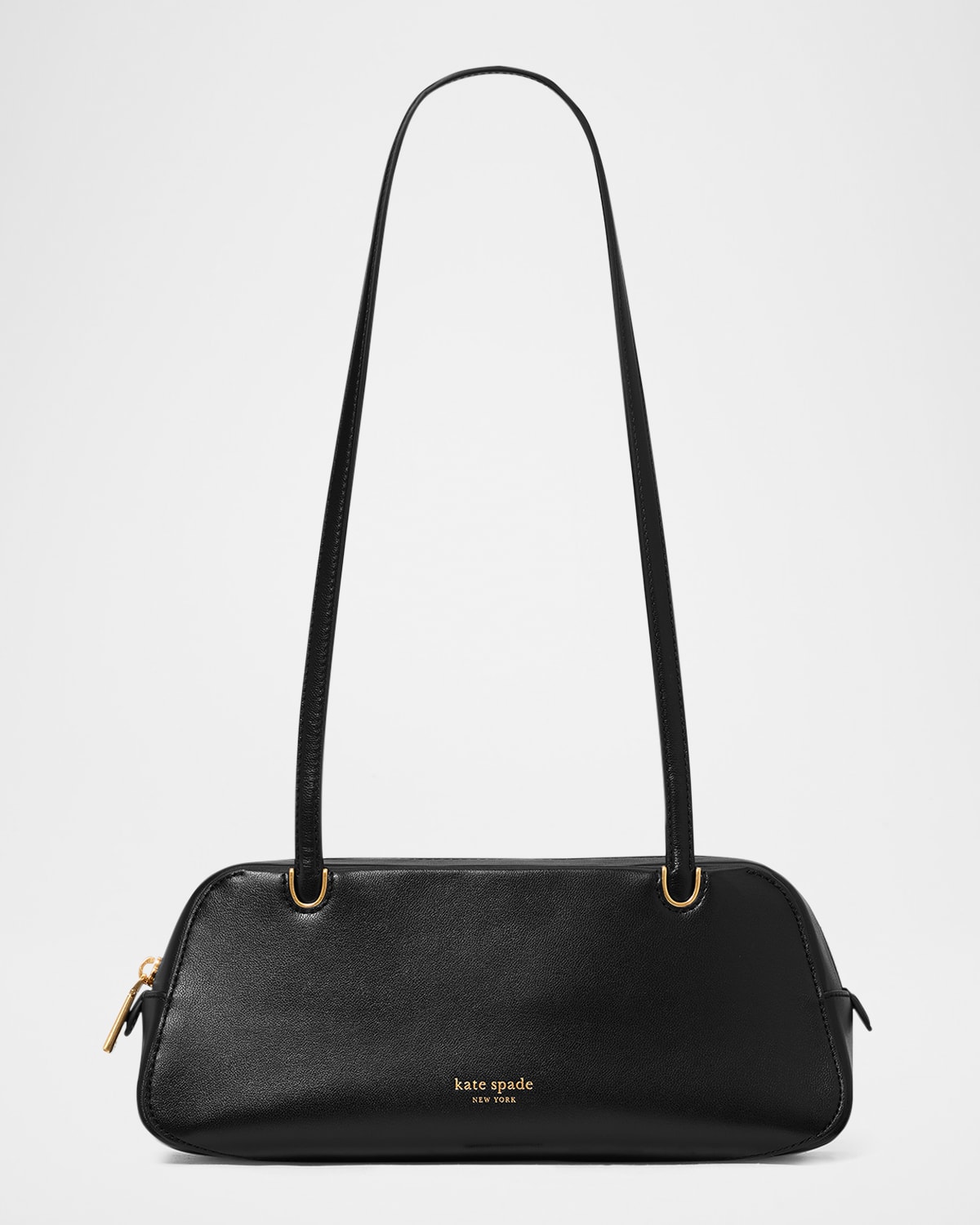 Kate Spade Grace East-west Grain Leather Shoulder Bag In Black