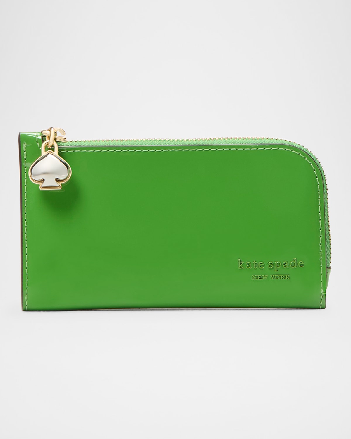 devin small patent leather bifold wallet
