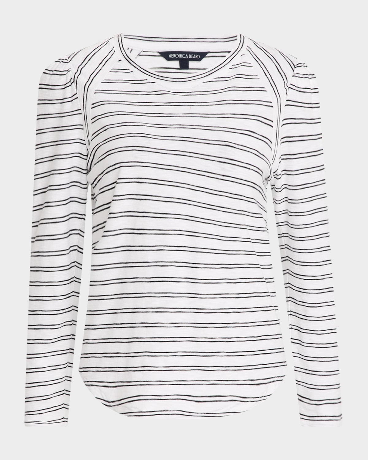 Veronica Beard Veronic Beard Mason Baseball Tee In Blackwhite