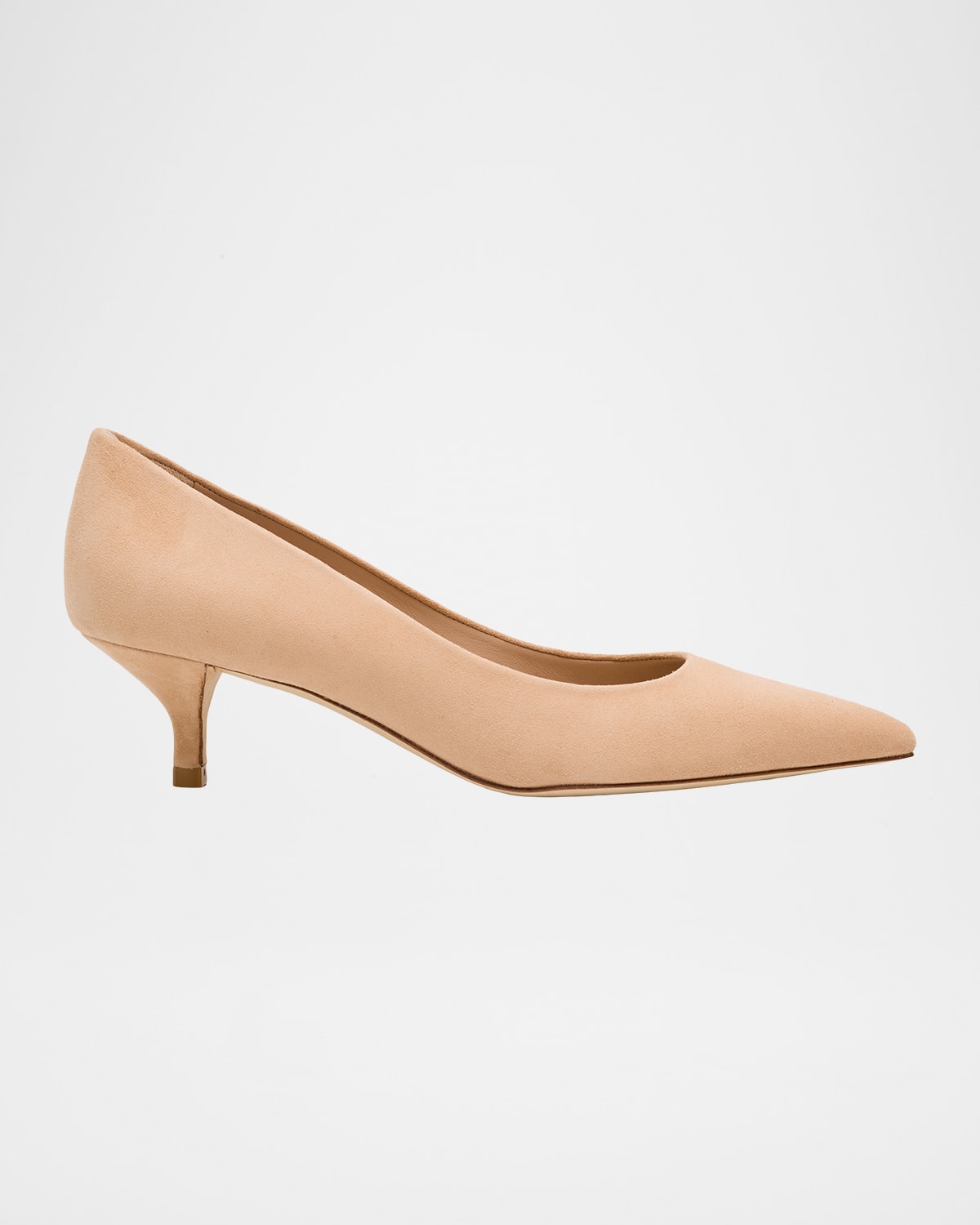Stuart Weitzman Stuart Suede Kitten Pumps In Brown