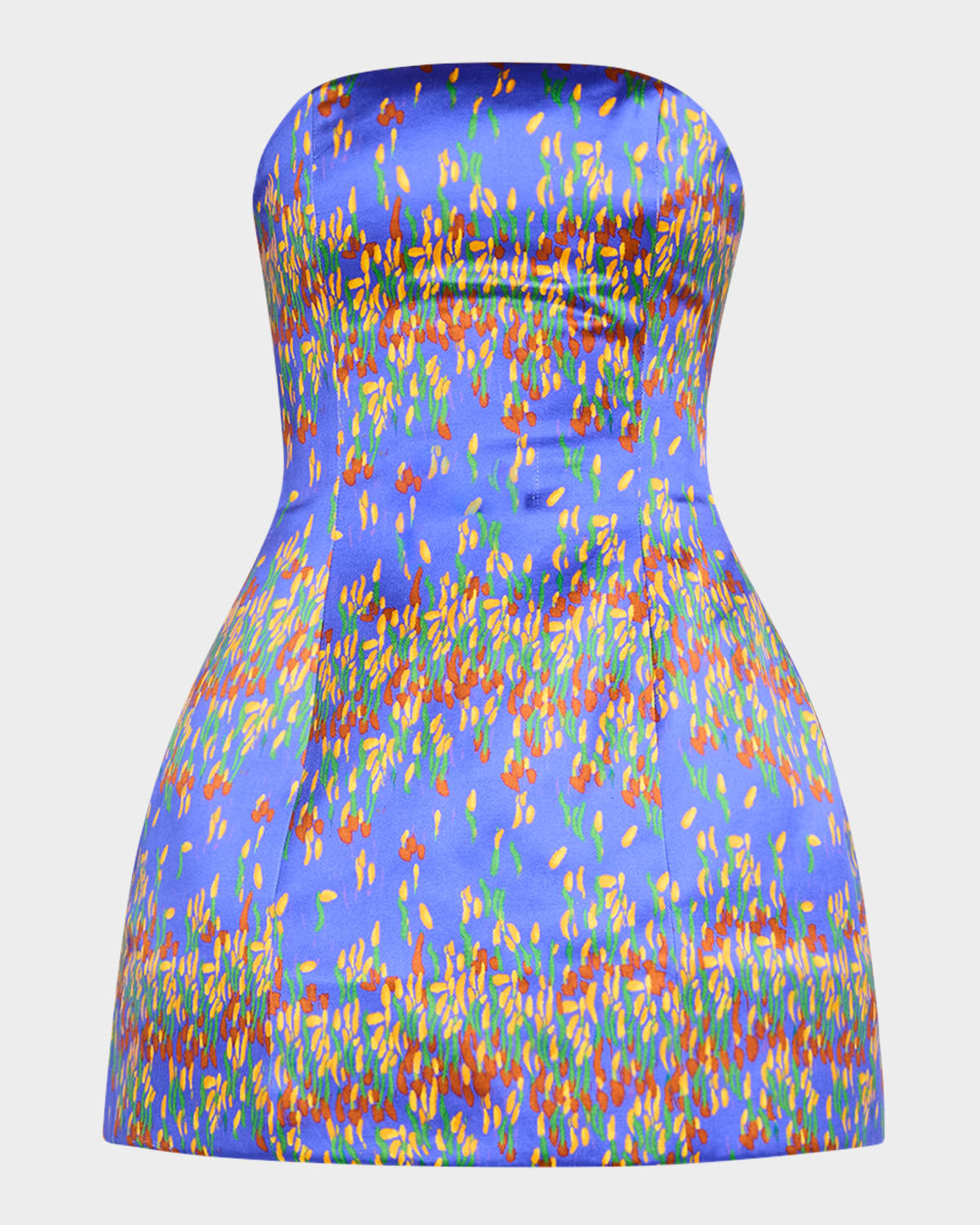 Strapless Bustier Silk Mini Dress