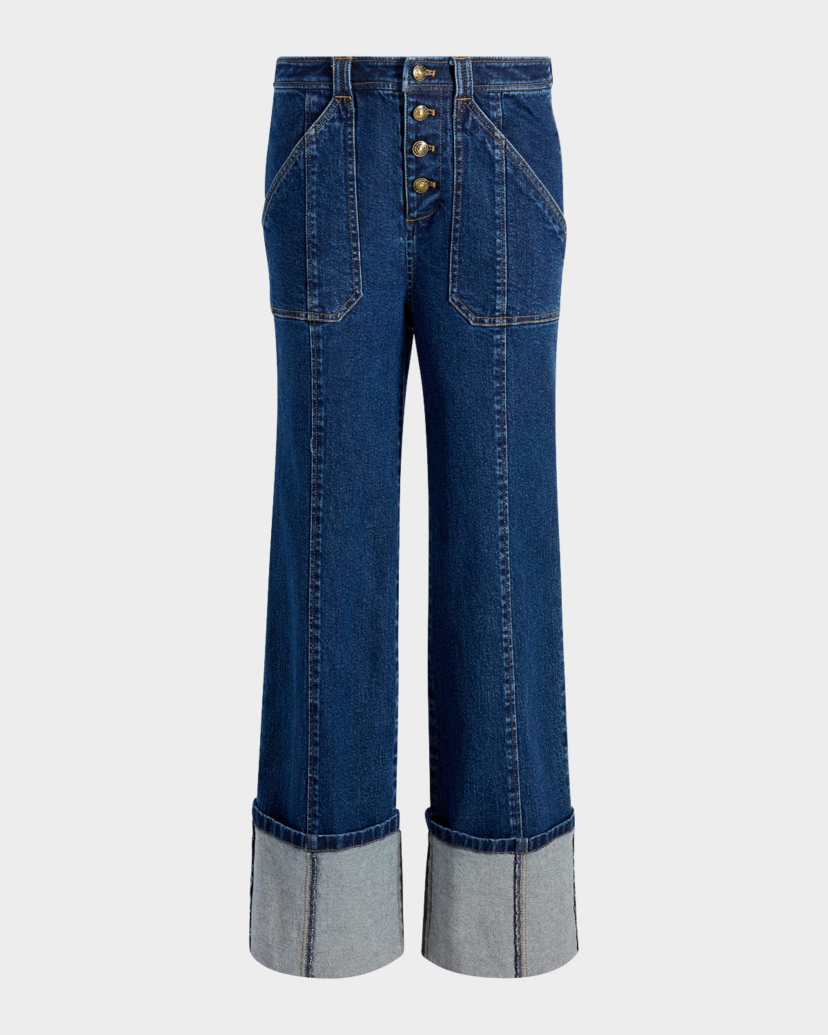 Cinq À Sept Cinq A Sept Benji High Rise Cuffed Jeans In Indigo In Oceane