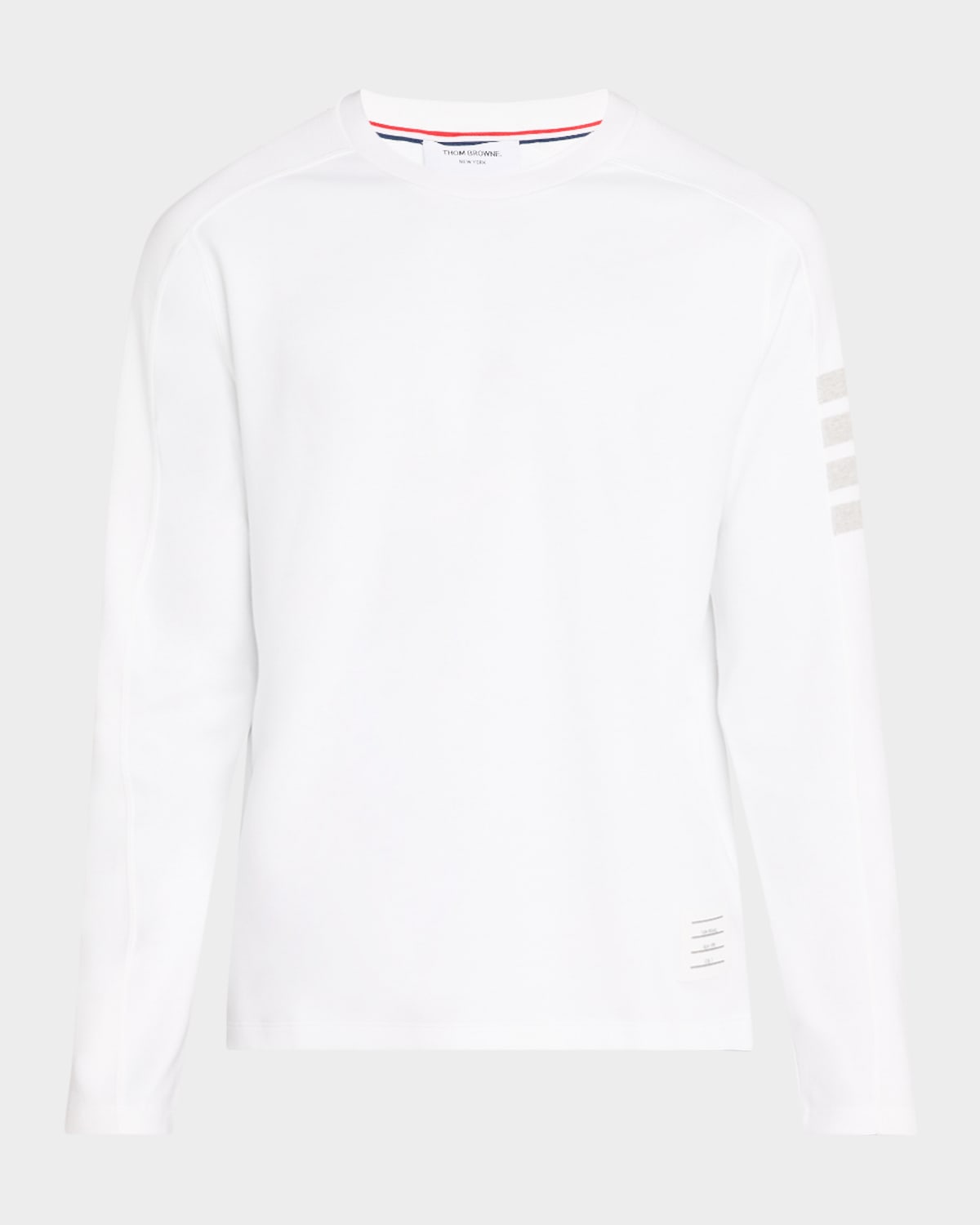 Thom Browne Men's 4-bar Jersey T-shirt In White