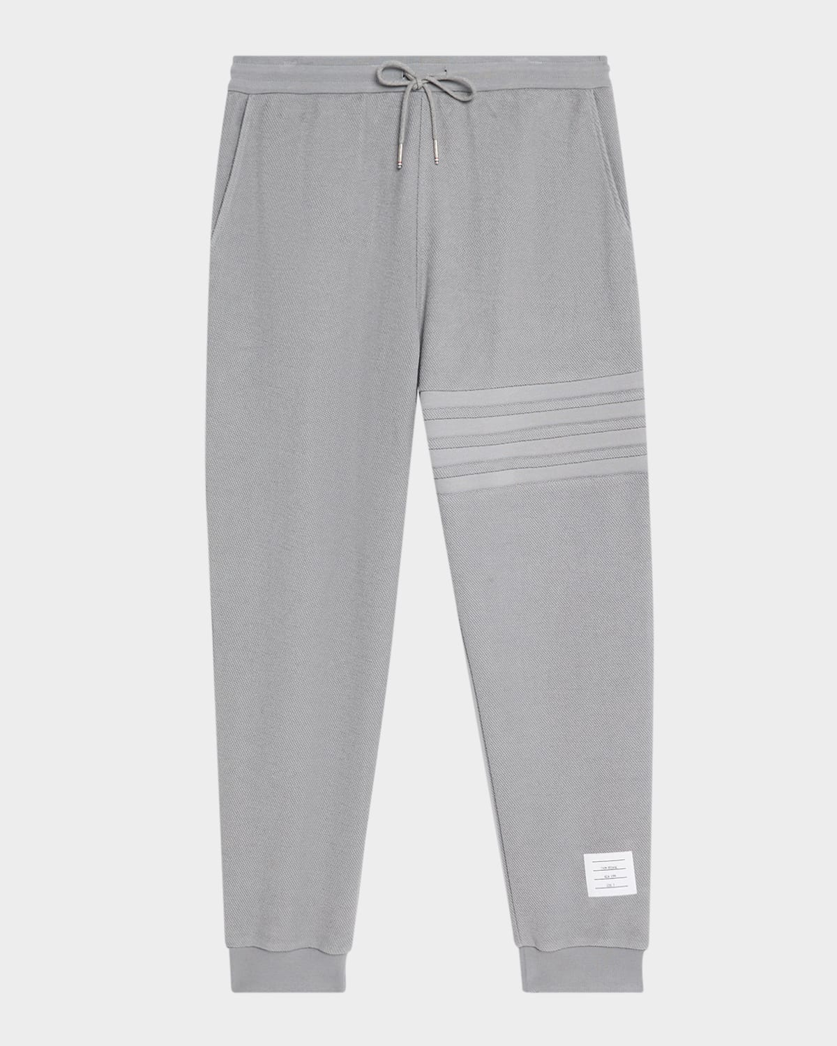Thom Browne Men's 4-bar Stripe Cotton Sweatpants In Gray