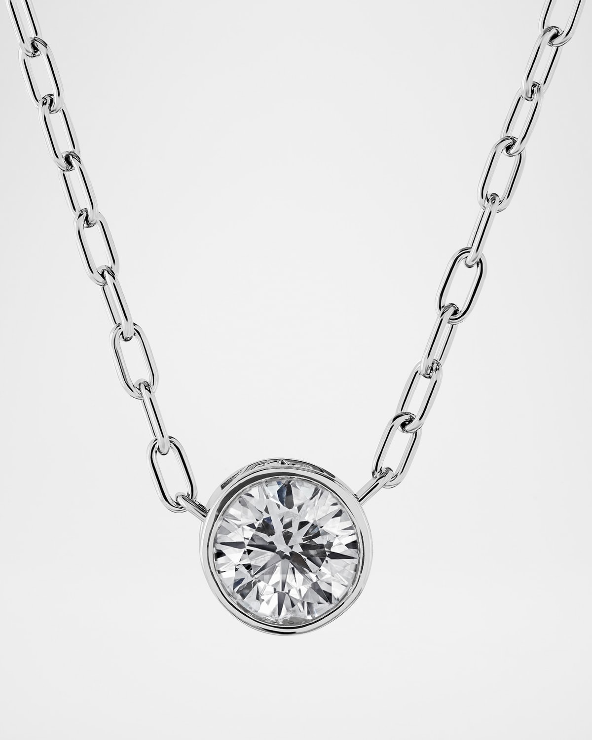 18K Gold Diamond Pendant Necklace, 18"L