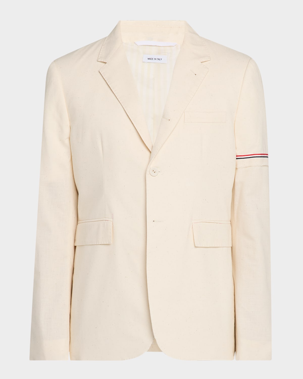 THOM BROWNE MEN'S SPORT COAT WITH SELVEDGE PLACEMENT 
