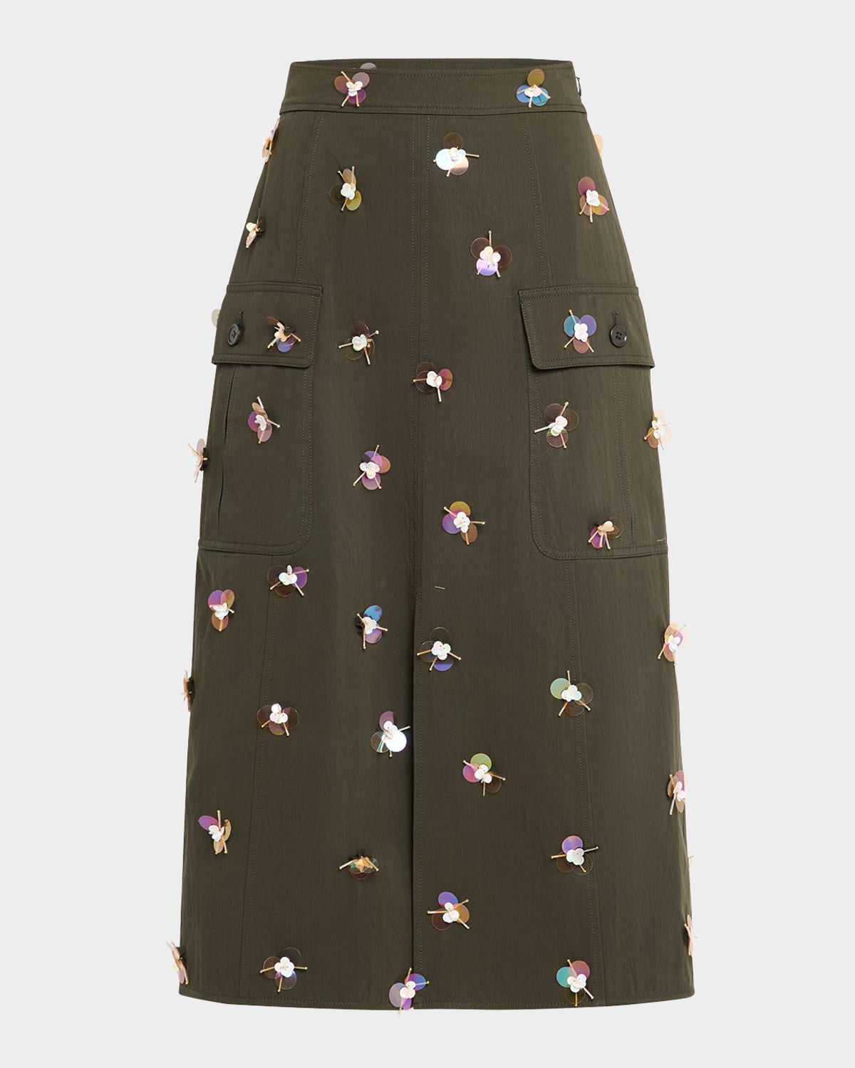 ULLA JOHNSON RHODES SEQUINED MIDI SKIRT 