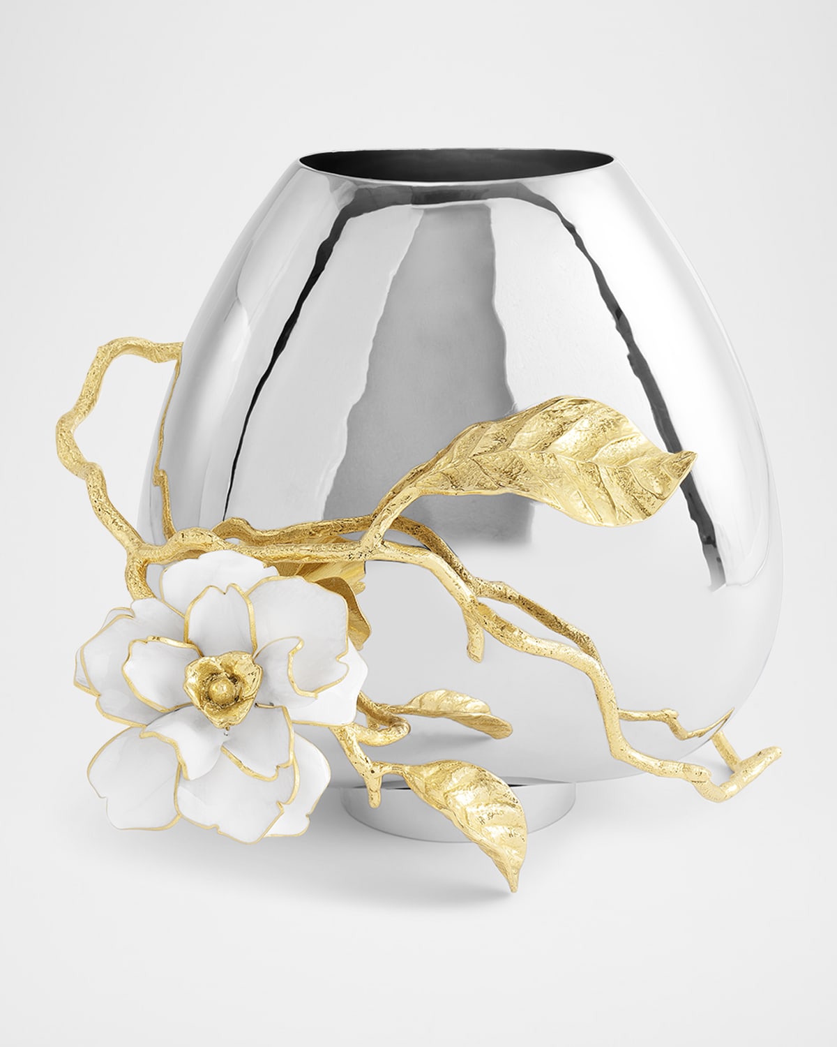 Michael Aram Gardenia Medium Vase In Silver