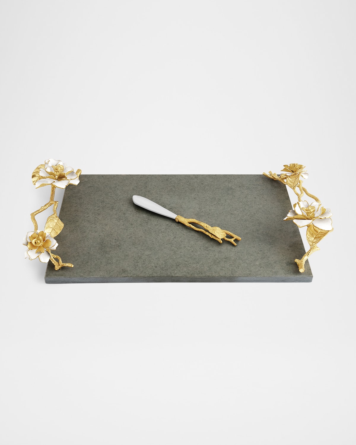 Michael Aram Gardenia Cheeseboard With Knife In Gold